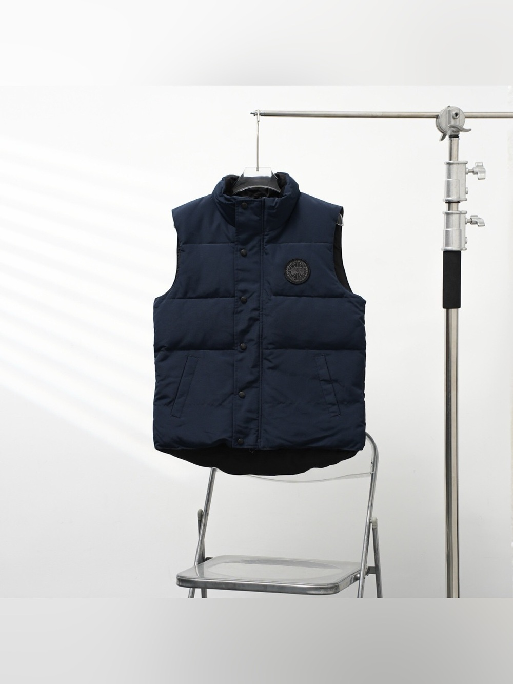 Canada Goose Navy Quilted Puffer Vest with Stand Collar